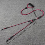 Pet Dual Head Dog Walking Rope with Wavy Pattern, One Drag Two Traction Rope, anti Winding and Detachable