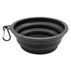Folding Portable Silicone Dog Feeder Bowl 2 in 1 Pet Dispenser Outdoor Travel Dog Cat with Carabiner Bottle Food Water Container